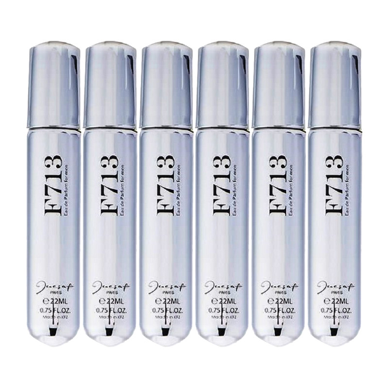 عطر جیبی مردانه ژک ساف مدل F713 حجم 22 میلی لیتر بسته 6 عددی