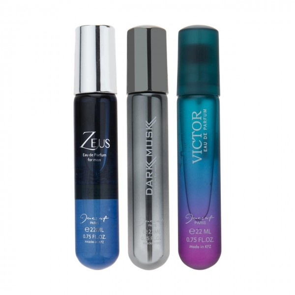 عطر جیبی مردانه ژک ساف مدل J04 حجم 22 میلی لیتر بسته 3 عددی
