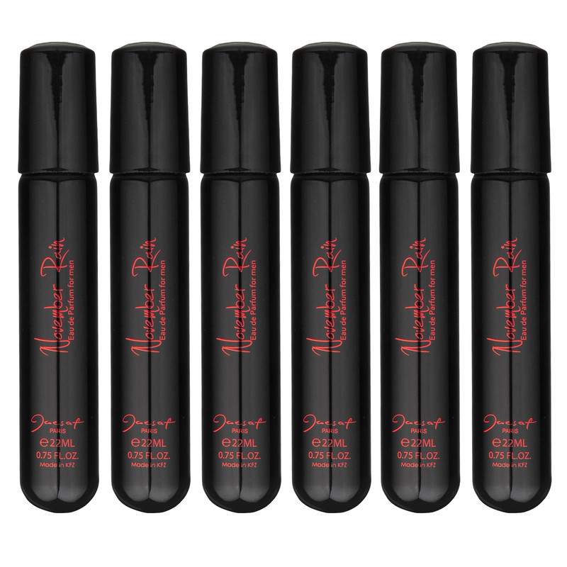 عطر جیبی مردانه ژک ساف مدل نوامبر رین حجم 22 میلی لیتر بسته 6 عددی