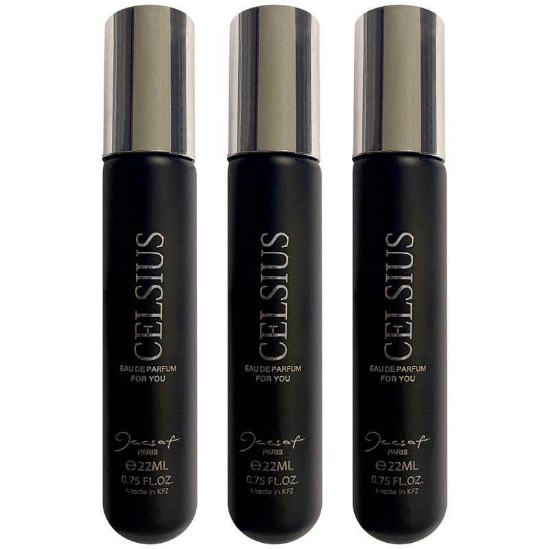 عطر جیبی مردانه ژک ساف مدل Celsius حجم 22 میلی لیتر مجموعه 3 عددی