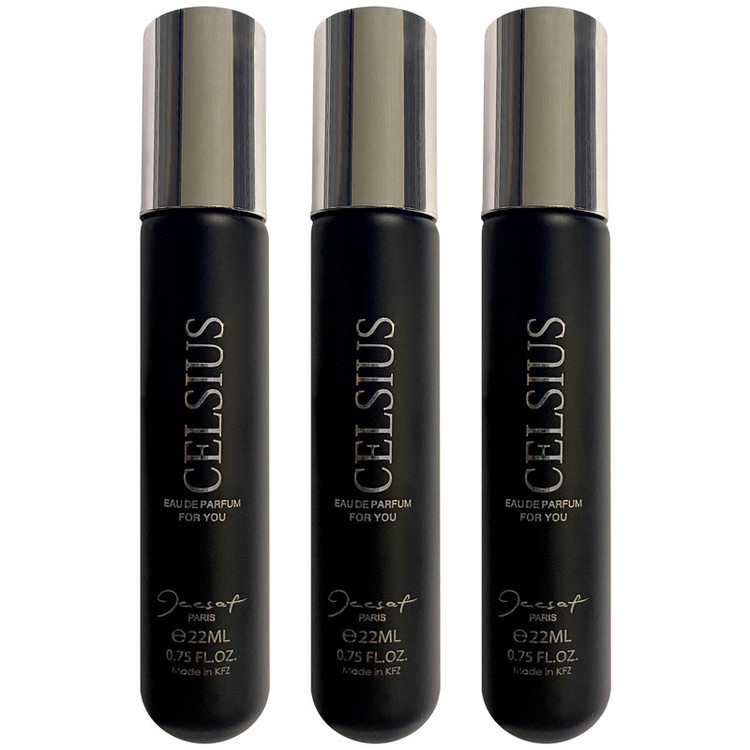 عطر جیبی مردانه ژک ساف مدل Celsius حجم 22 میلی لیتر مجموعه 3 عددی