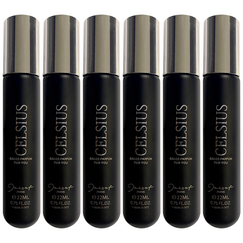 عطر جیبی مردانه ژک ساف مدل Celsius حجم 22 میلی لیتر مجموعه 6 عددی