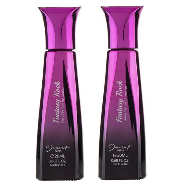 عطر جیبی زنانه ژک ساف مدل fantacy rock حجم 22 میلی لیتر بسته 2 عددی