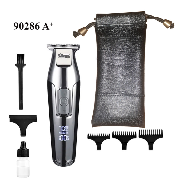 ماشین اصلاح موی سر و صورت دی اس پی مدل 90286 +A با تیغه تیتانیوم پیشرفته، قابلیت تنظیم سرعت، سه شانه 1 تا 3 میلیمتری، منبع انرژی برق و باتری، وزن 200 گرم، شارژ 180 دقیقه و استفاده 240 دقیقه