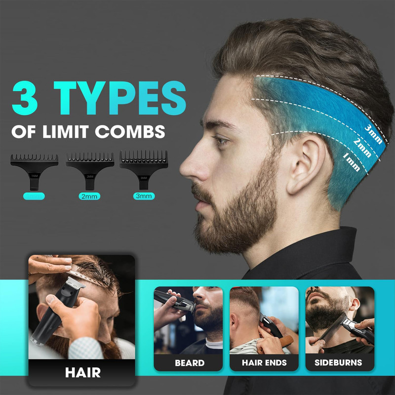 ماشین اصلاح موی سر و صورت دی اس پی مدل 90286 +A با تیغه تیتانیوم پیشرفته، قابلیت تنظیم سرعت، سه شانه 1 تا 3 میلیمتری، منبع انرژی برق و باتری، وزن 200 گرم، شارژ 180 دقیقه و استفاده 240 دقیقه