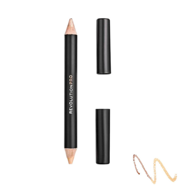مداد چشم دوسر رولوشن مدل Wide Eye Effect رنگ بژ و شامپاینی وزن 3 گرم