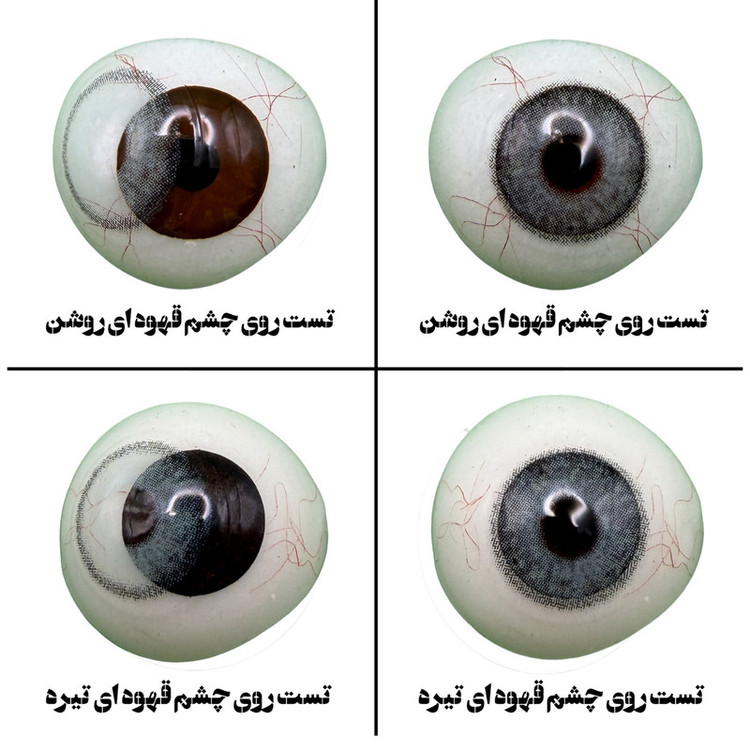 لنز چشم هرا گریس تمیم کانتکت لنز مدل BRILLIANT کد 40 رنگ طوسی آبی طبیعی دور دار