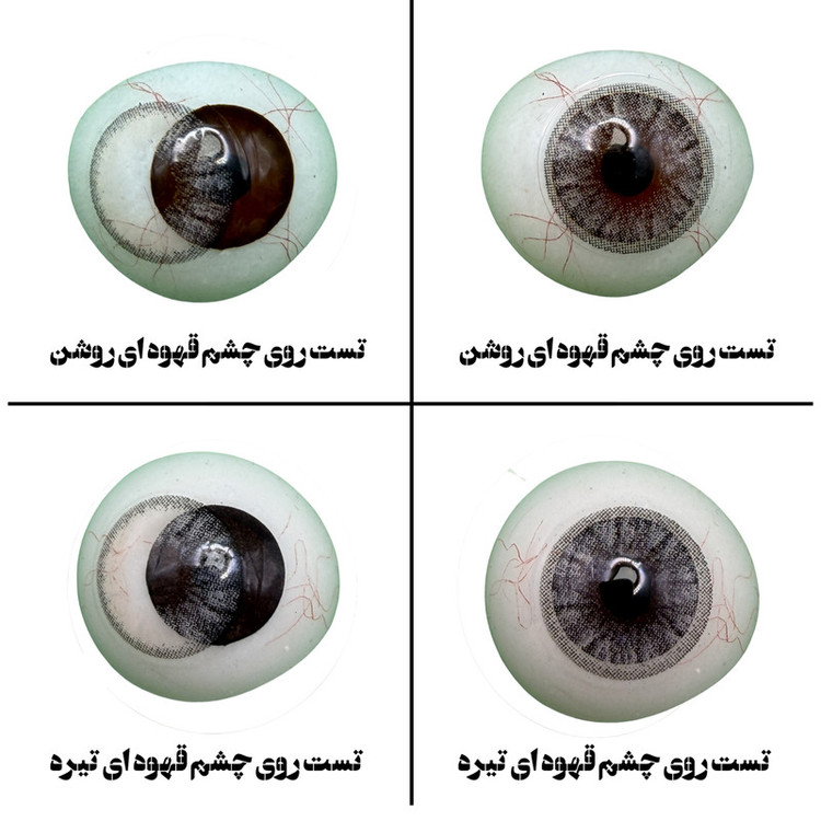 لنز چشم هرا گریس تمیم کانتکت لنز مدل AVA BROWN کد 06 رنگ قهوه ای با ته مایه طوسی دوردار