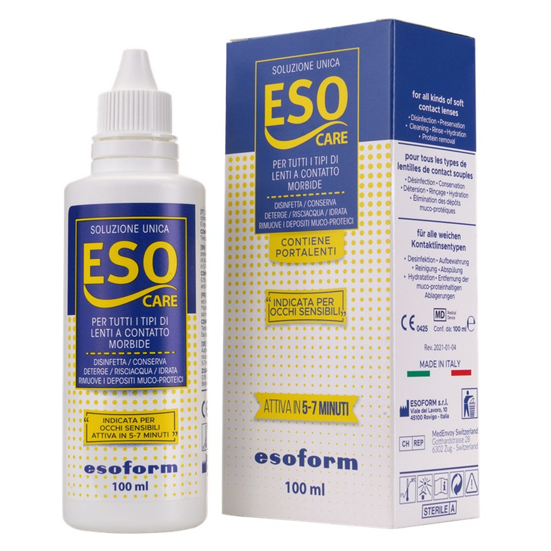 محلول شستشو لنز چشم اسوفرم مدل ESOCARE حجم 100 میلی لیتر