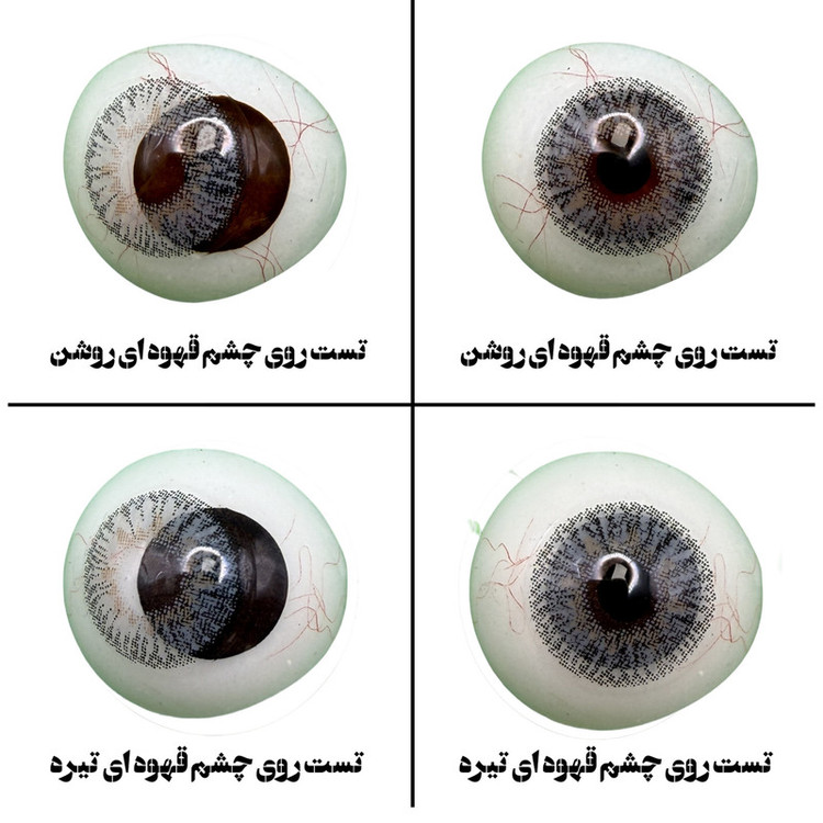 لنز چشم هرا گریس تمیم کانتکت لنز مدل PALE کد 08 رنگ طوسی رگه ای با مرکز عسلی دوردار
