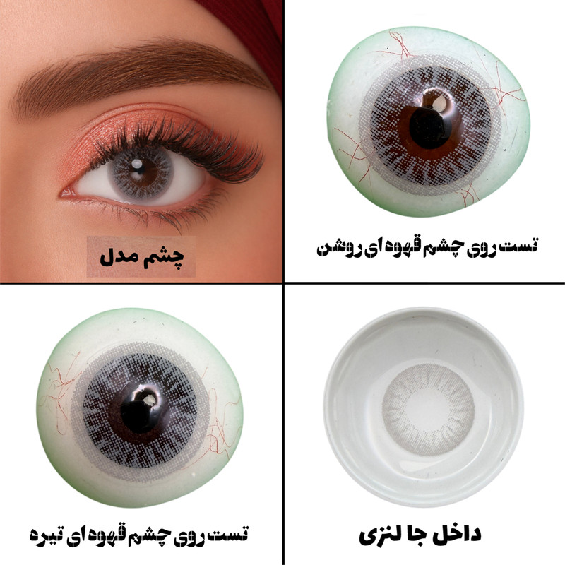 لنز چشم هرا گریس تمیم کانتکت لنز مدل DIAMOND GR کد 01 رنگ طوسی دور دار