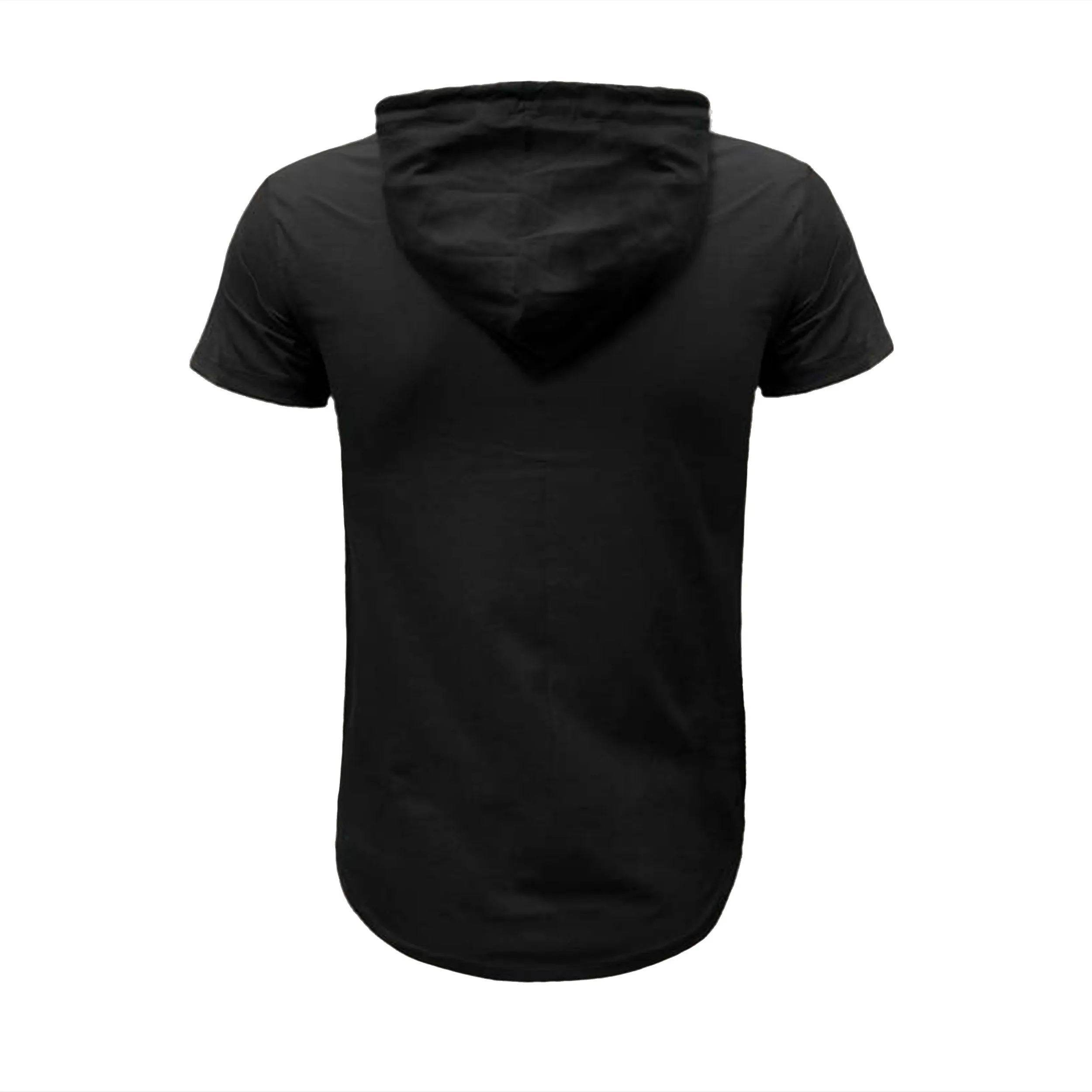 تیشرت کلاه دار مردانه آستین کوتاه نخی طرح cfc رنگ مشکی سایز L XL XXL